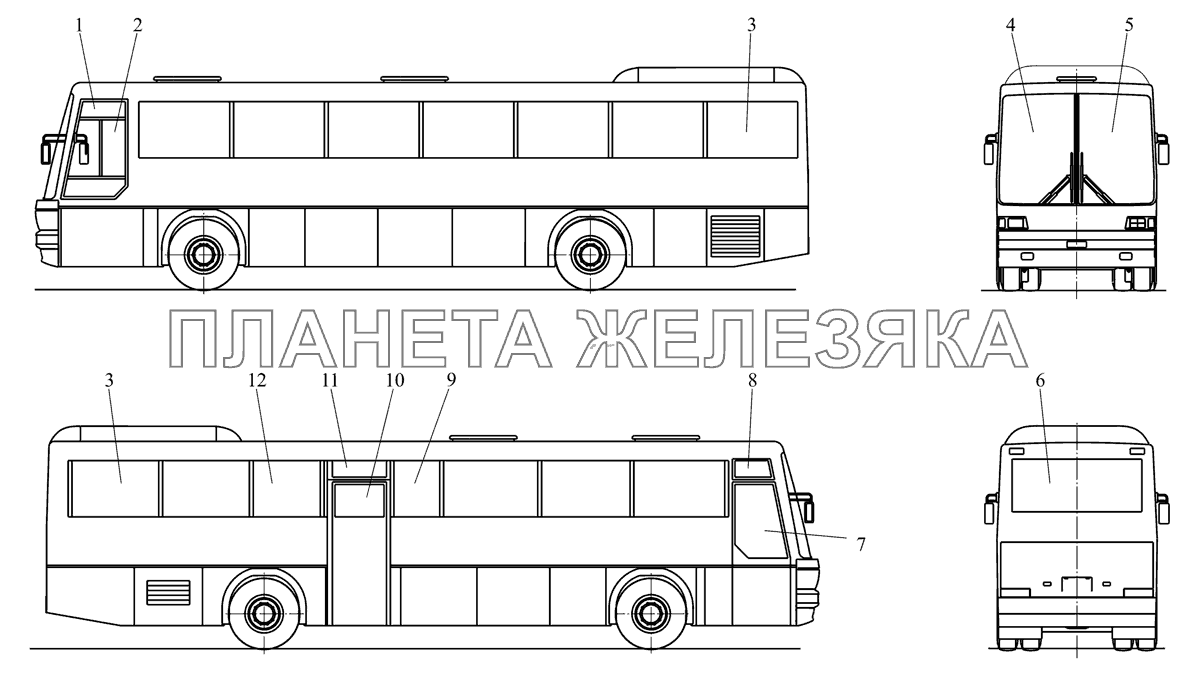 Остекление МАЗ 152 со стеклопакетами МАЗ-152 (2011)